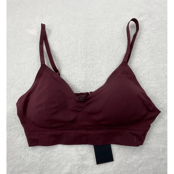 Lauren Ralph Lauren Luxe Smoothing Wireless Bralette Women's Medium Purple - NWT - Picture 2 of 9